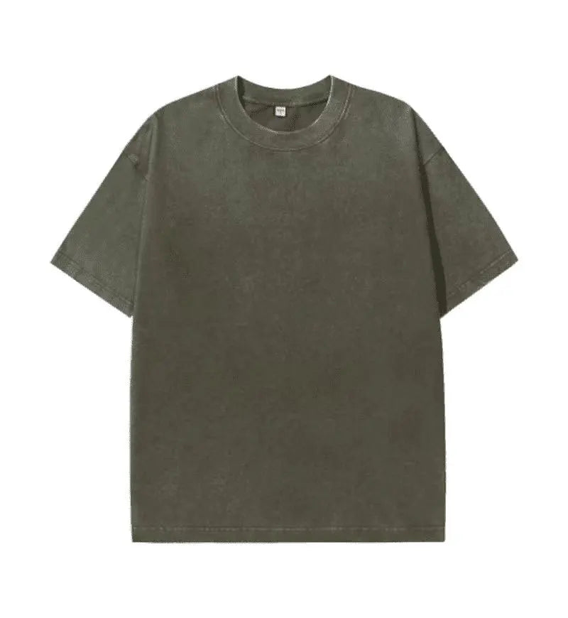 Summer Washed T shirt for Men Women Cotton Loose O-Neck Oversized Tee Men's Korean Y2k Tops Casual Vintage Short Sleeve T-shirt