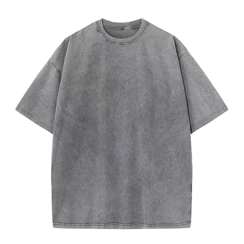 Summer Washed T shirt for Men Women Cotton Loose O-Neck Oversized Tee Men's Korean Y2k Tops Casual Vintage Short Sleeve T-shirt