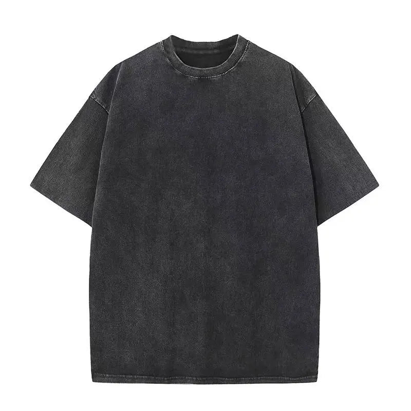 Summer Washed T shirt for Men Women Cotton Loose O-Neck Oversized Tee Men's Korean Y2k Tops Casual Vintage Short Sleeve T-shirt