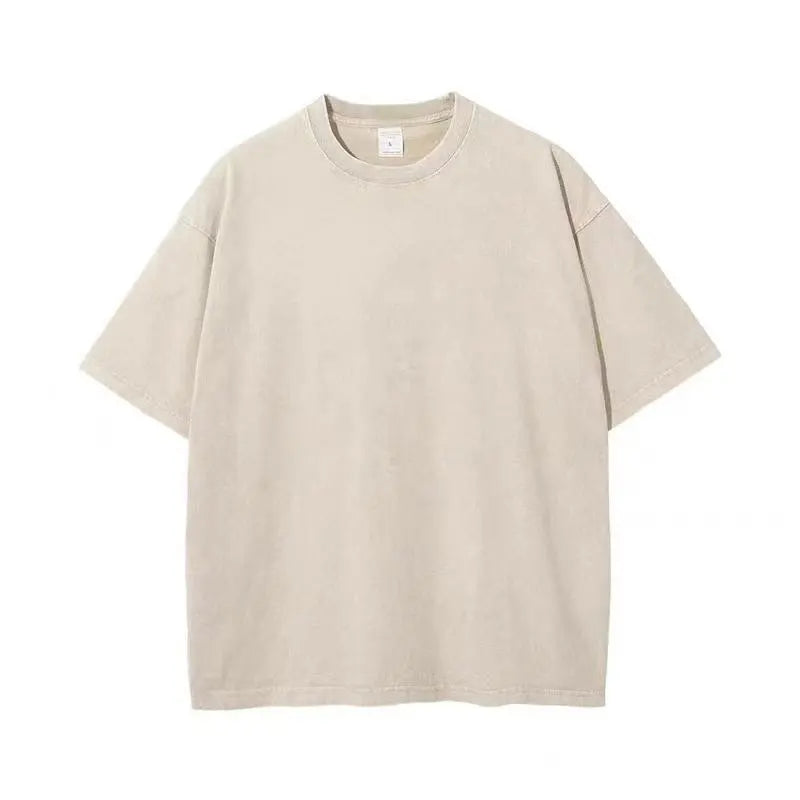 Summer Washed T shirt for Men Women Cotton Loose O-Neck Oversized Tee Men's Korean Y2k Tops Casual Vintage Short Sleeve T-shirt