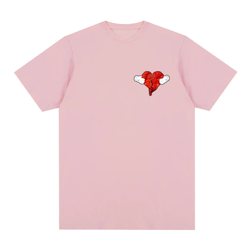 Kanye West Heart Hip Hop T-shirt Vintage Cotton Men T Shirt New TEE TSHIRT Womens Tops Unisex