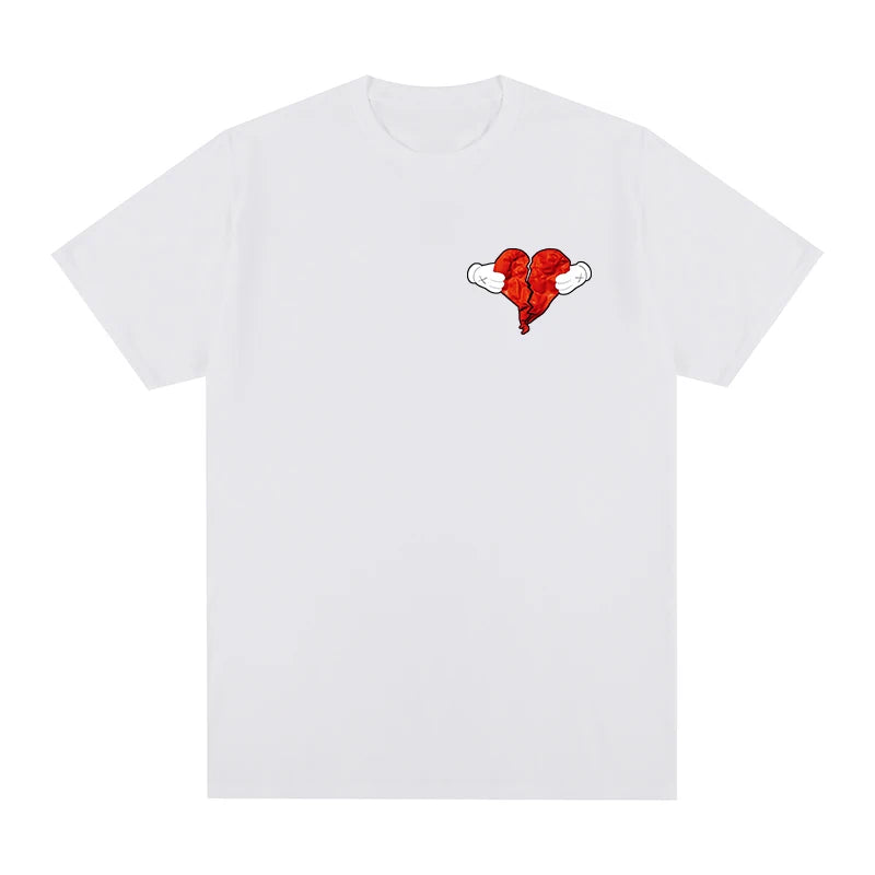 Kanye West Heart Hip Hop T-shirt Vintage Cotton Men T Shirt New TEE TSHIRT Womens Tops Unisex