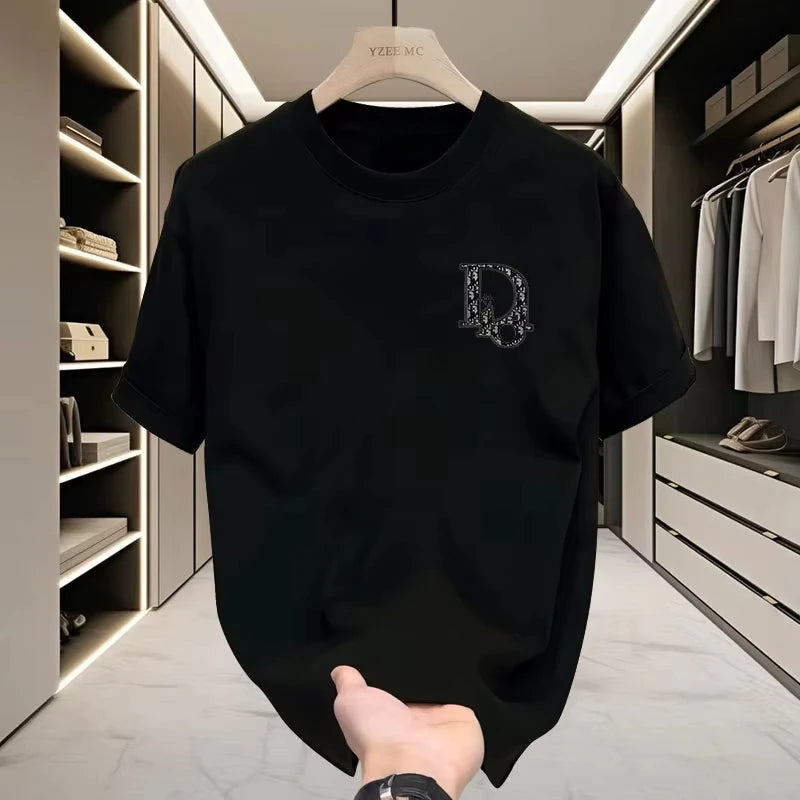 2025 Summer Casual T Shirt Men Casual Style Sports Fitness Short Sleeve Mens T-shirt Hip Hop Tops Loose Oversized Men Tees