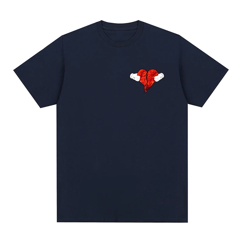Kanye West Heart Hip Hop T-shirt Vintage Cotton Men T Shirt New TEE TSHIRT Womens Tops Unisex