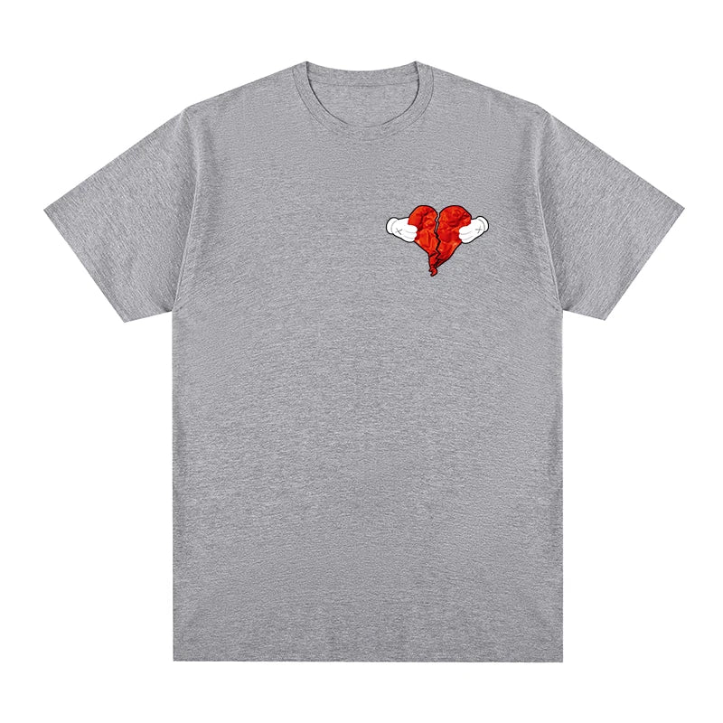 Kanye West Heart Hip Hop T-shirt Vintage Cotton Men T Shirt New TEE TSHIRT Womens Tops Unisex